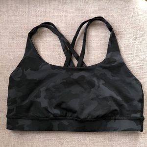 Lululemon Energy Bra Camo Sz 6